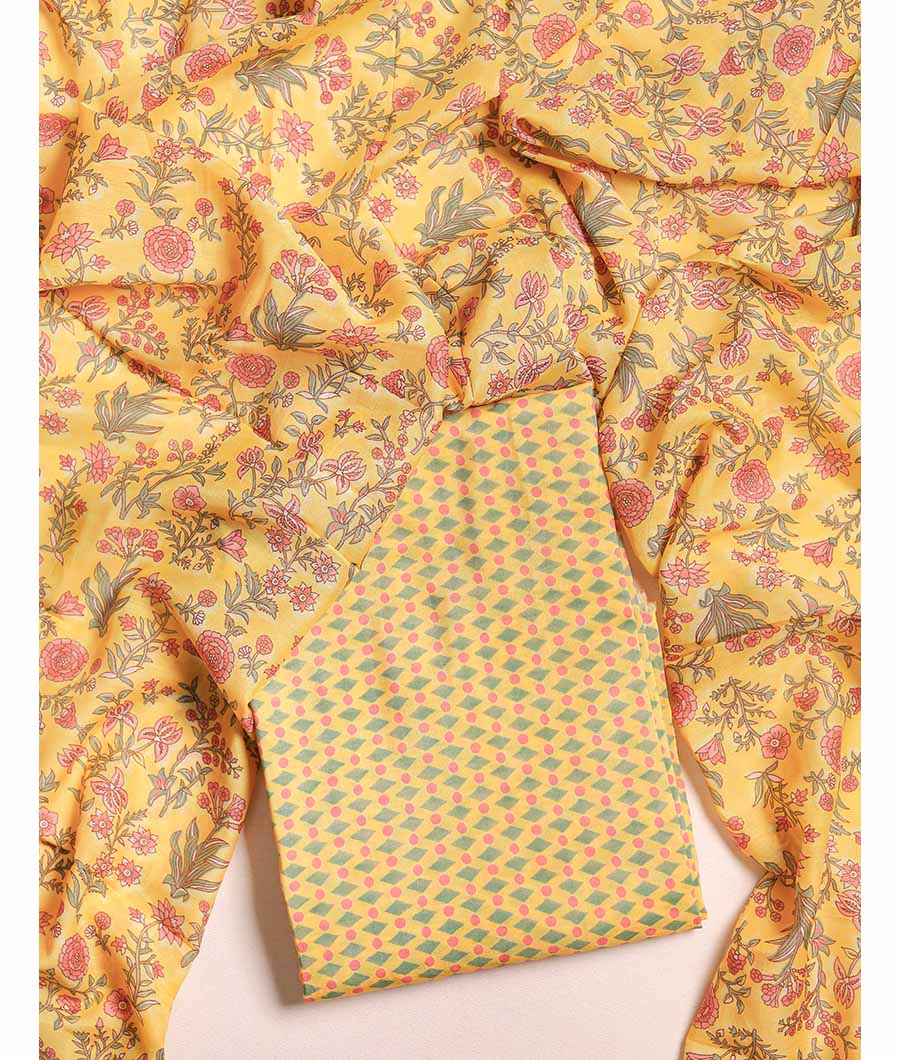 MALAI CHANDERI SUIT SET