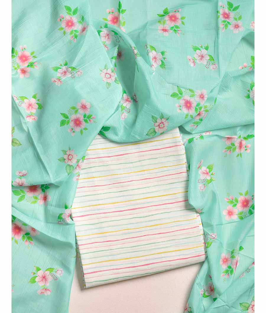 MALAI CHANDERI SUIT SET