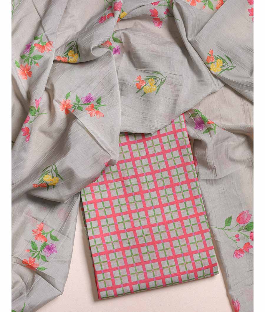 MALAI CHANDERI SUIT SET