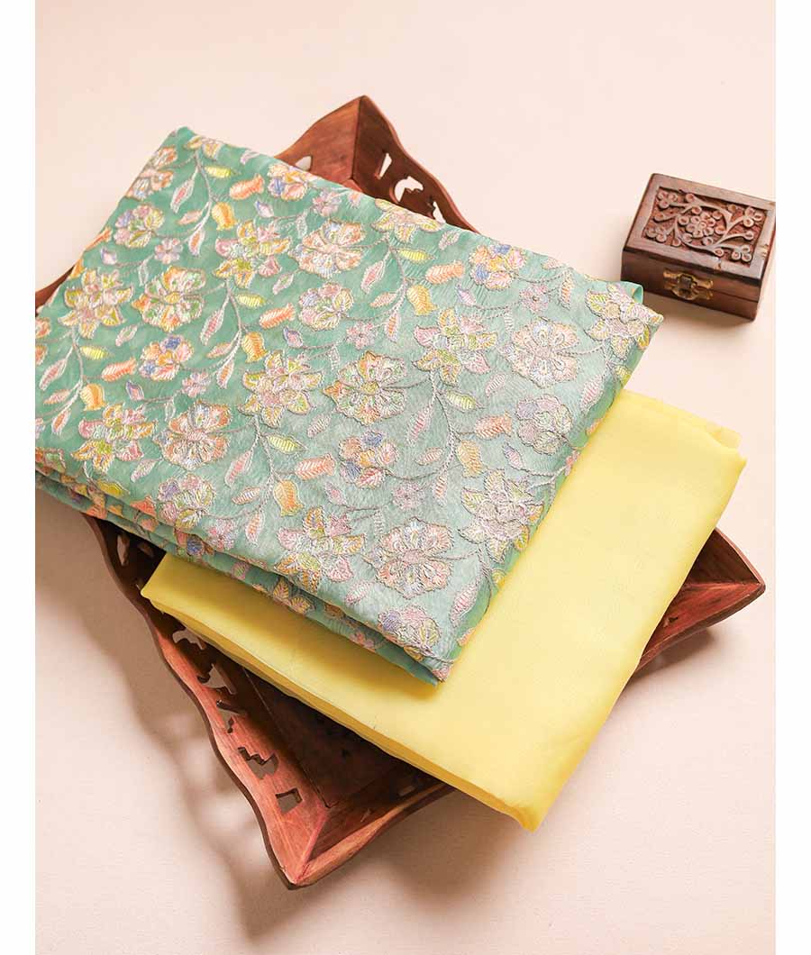 PURE MALAI CHANDERI EMBROIDERY