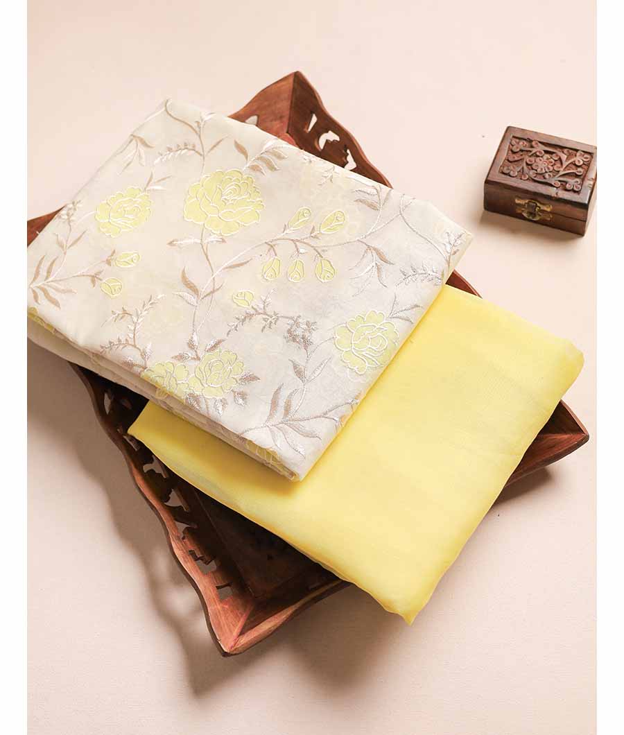 PURE MALAI CHANDERI EMBROIDERY MIX & MATCH