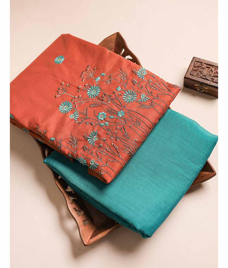 PURE MALAI CHANDERI EMBROIDERY MIX & MATCH