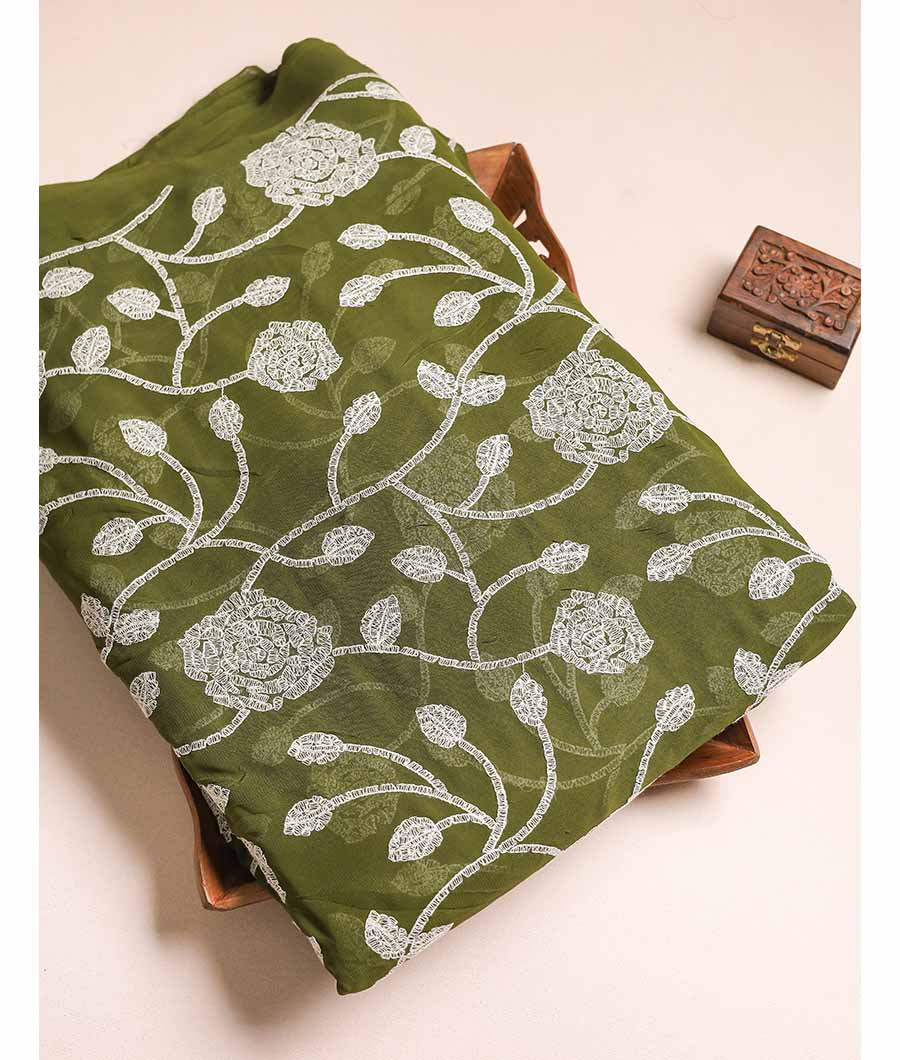 VISCOSE GEORGETTE EMBROIDERY FABRIC