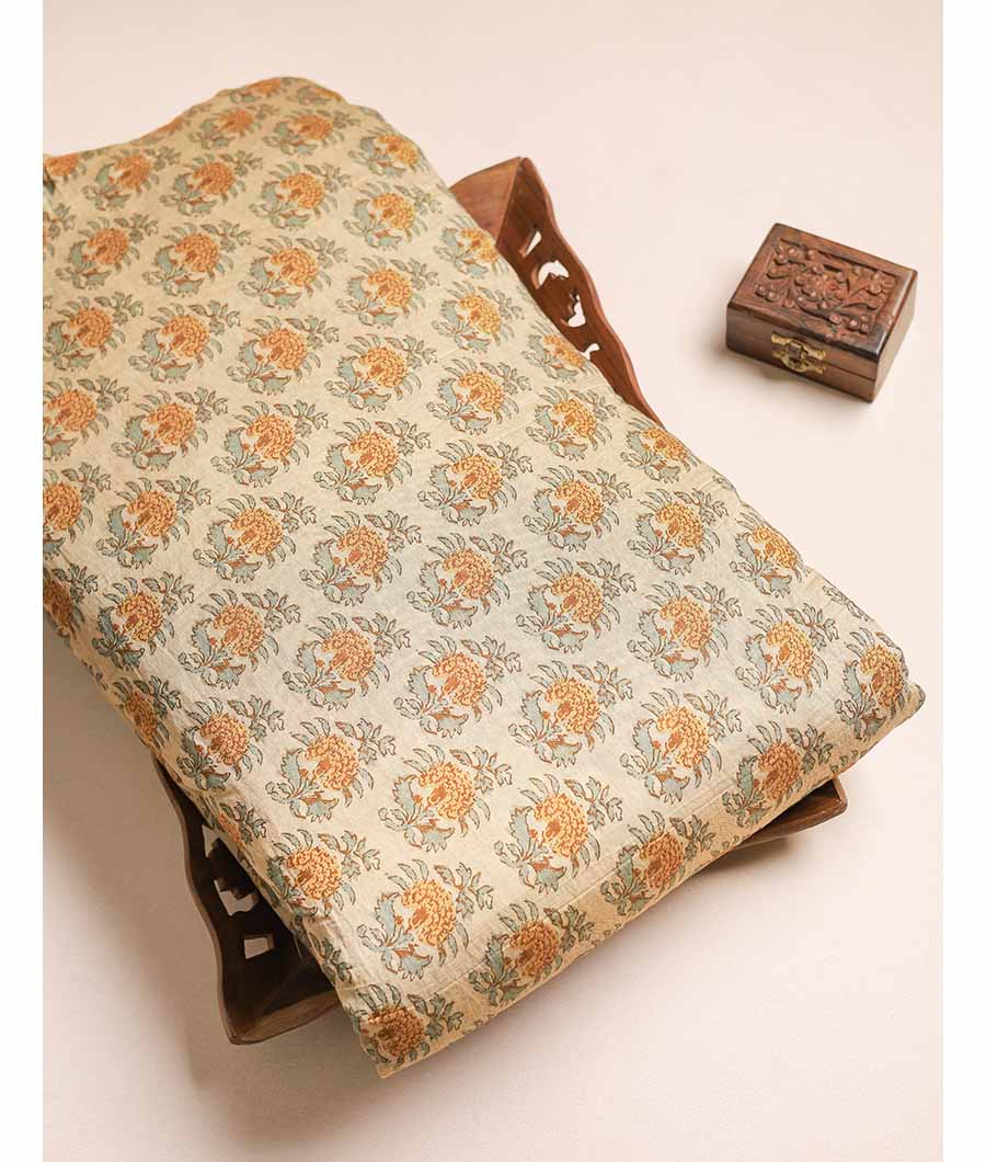 MOGRA CHANDERI SILK FABRIC