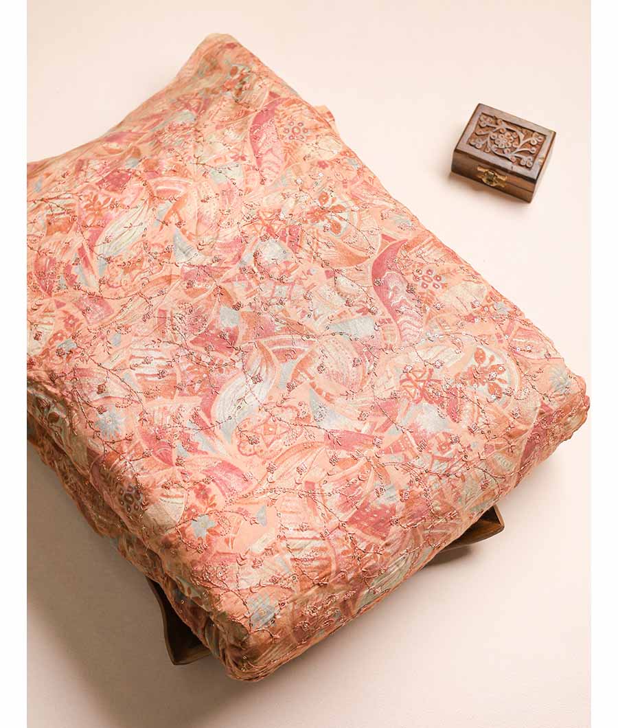 ERI SILK EMBROIDERY WORK FABRIC