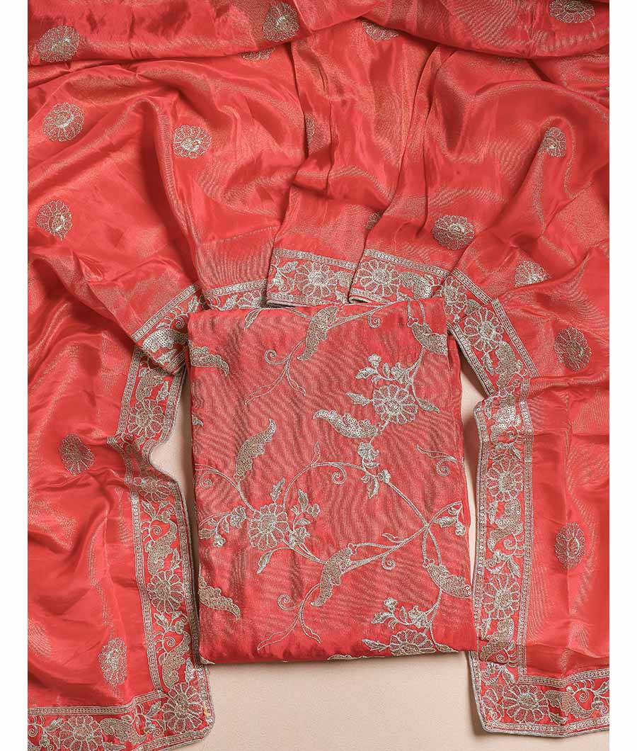 TISSUSE SILK EMBRIODERY SUIT SET