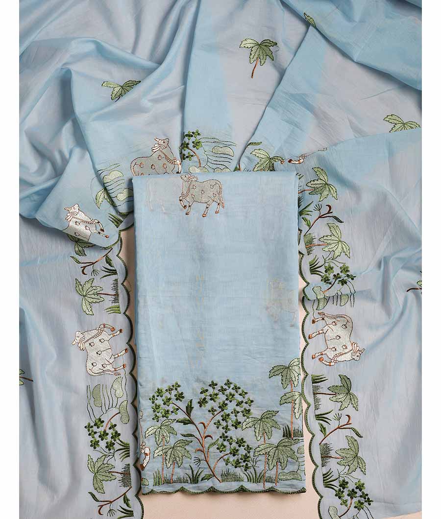 PICHWAI MALAI CHANDERI SUIT SET