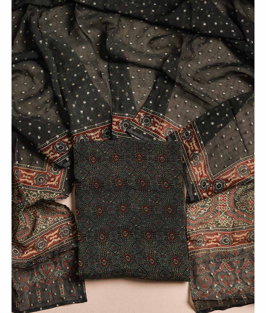 PURE VISCOSE ORGANZA JACQUARD SUIT SET