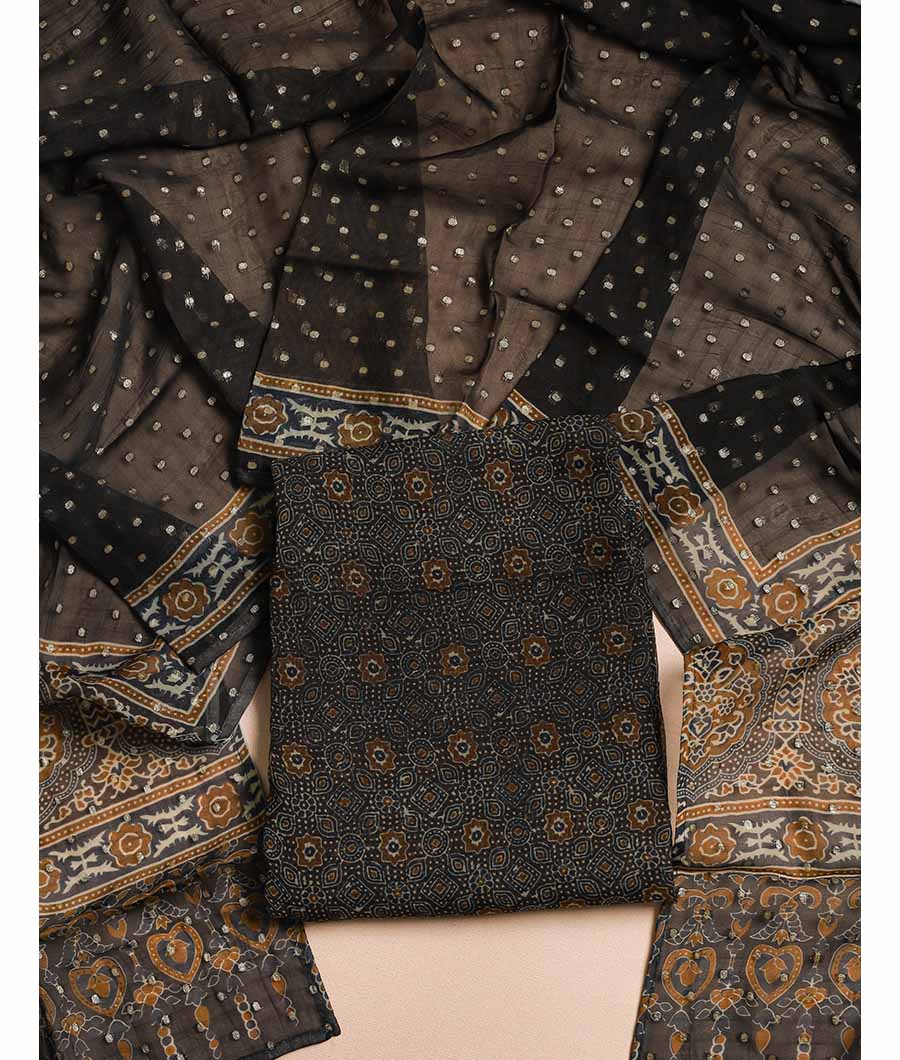 PURE VISCOSE ORGANZA JACQUARD SUIT SET