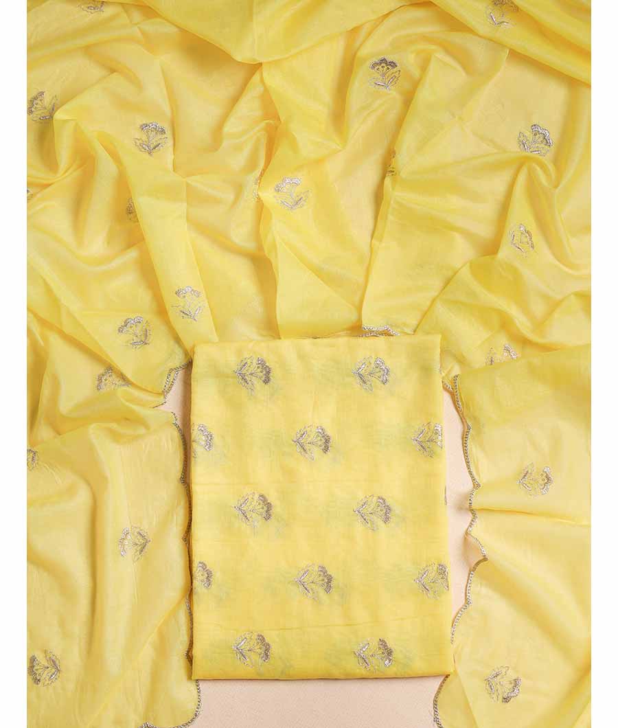 MALAI CHANDERI EMBRIODERY SUIT SET