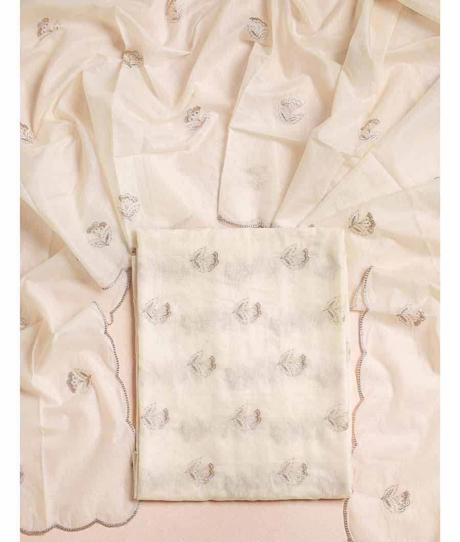 MALAI CHANDERI EMBRIODERY SUIT SET