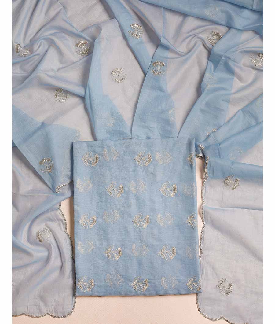 MALAI CHANDERI EMBRIODERY SUIT SET