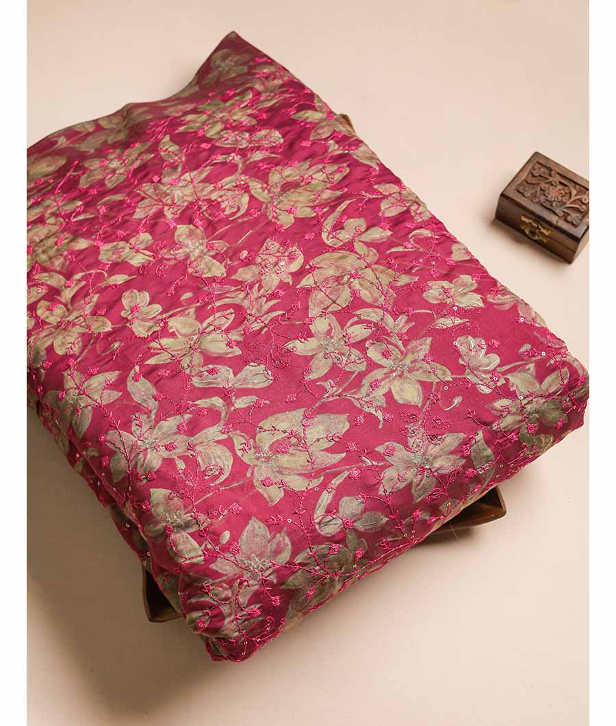ERI SILK EMBRIODERY FABRIC