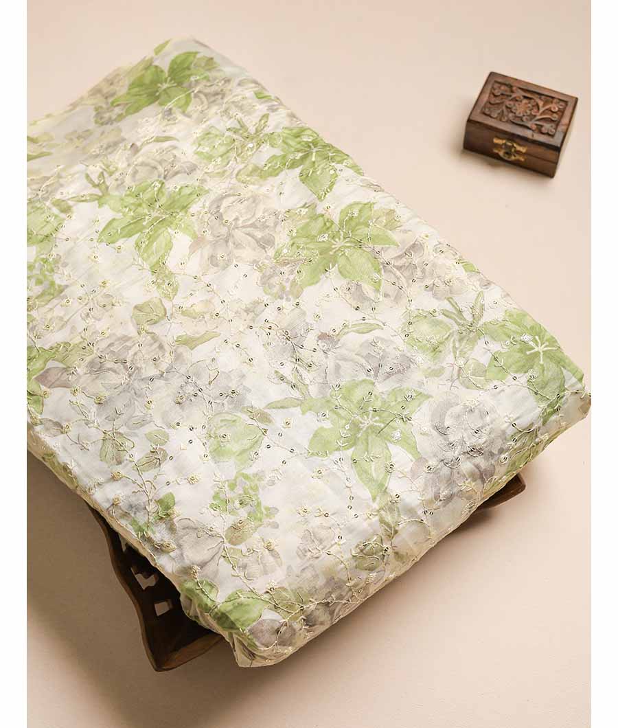 ERI SILK EMBRIODERY FABRIC