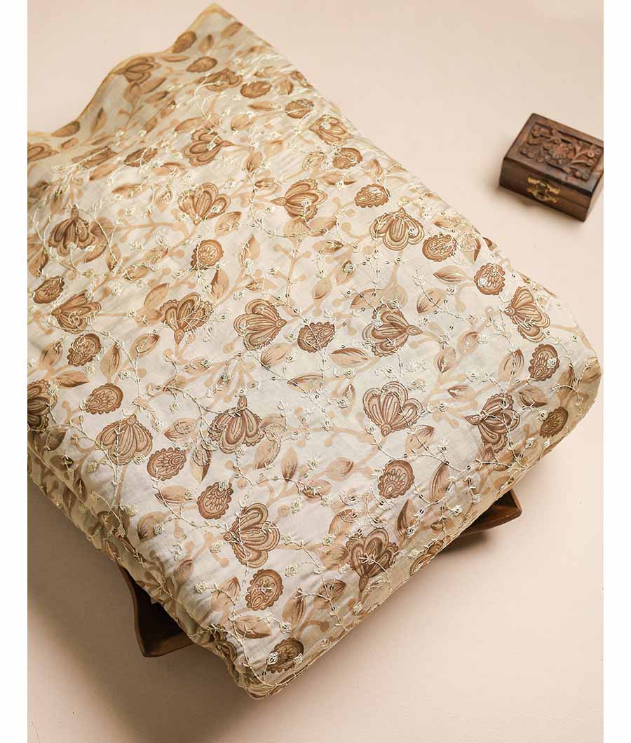 ERI SILK EMBRIODERY FABRIC