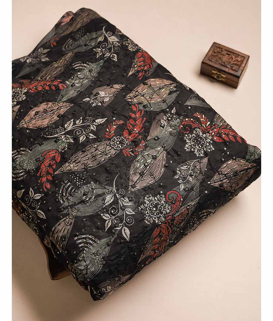 ERI SILK EMBRIODERY FABRIC