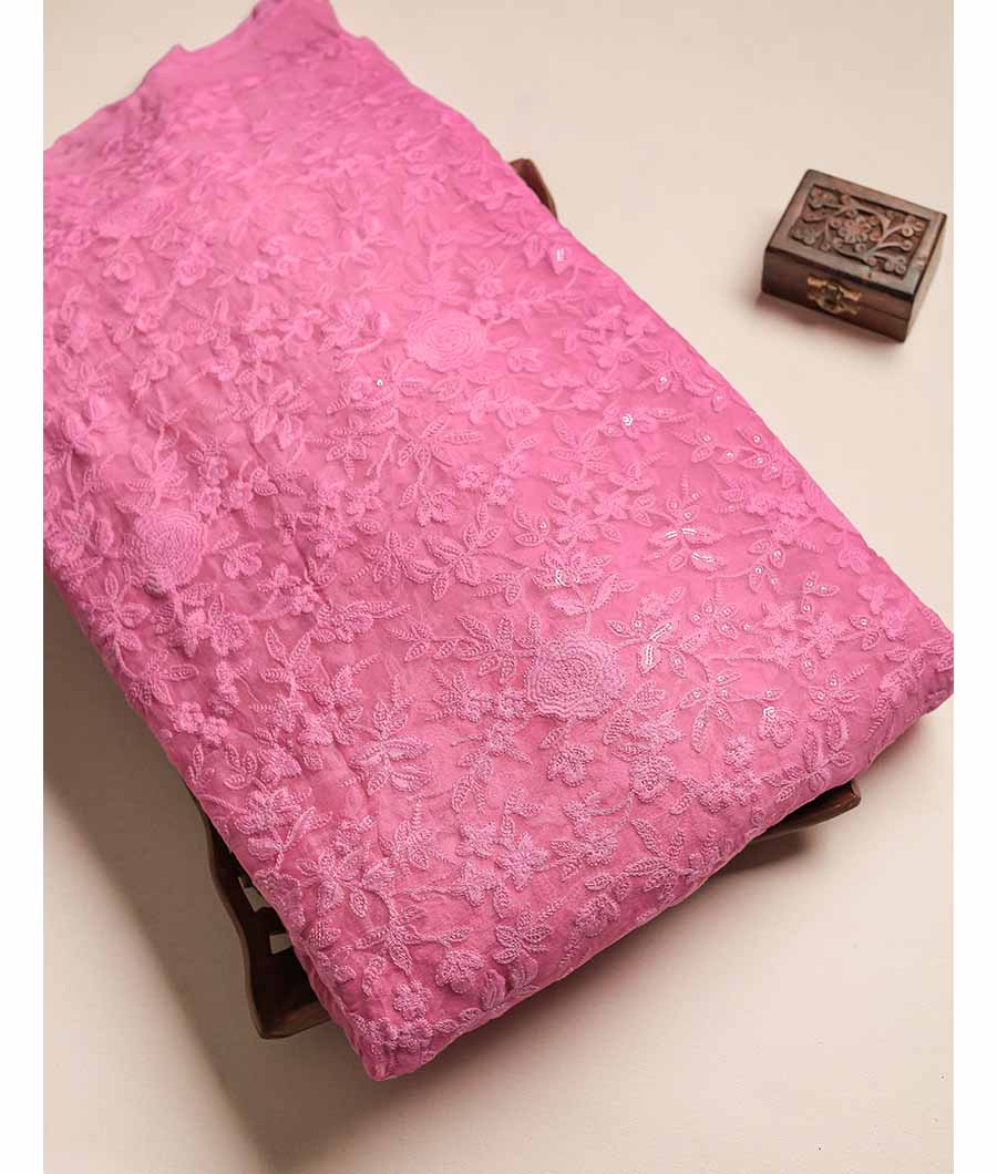 PURE CHIFFON EMBROIDERED FABRIC