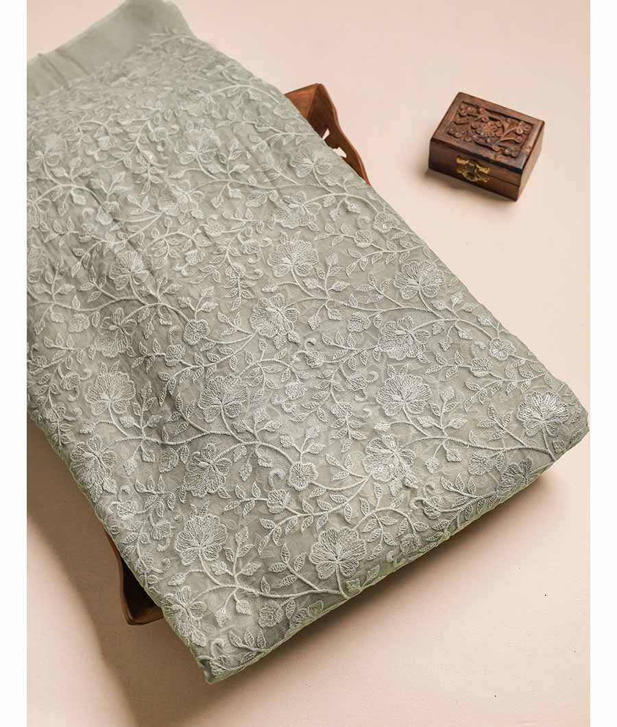 PURE CHIFFON EMBROIDERED FABRIC