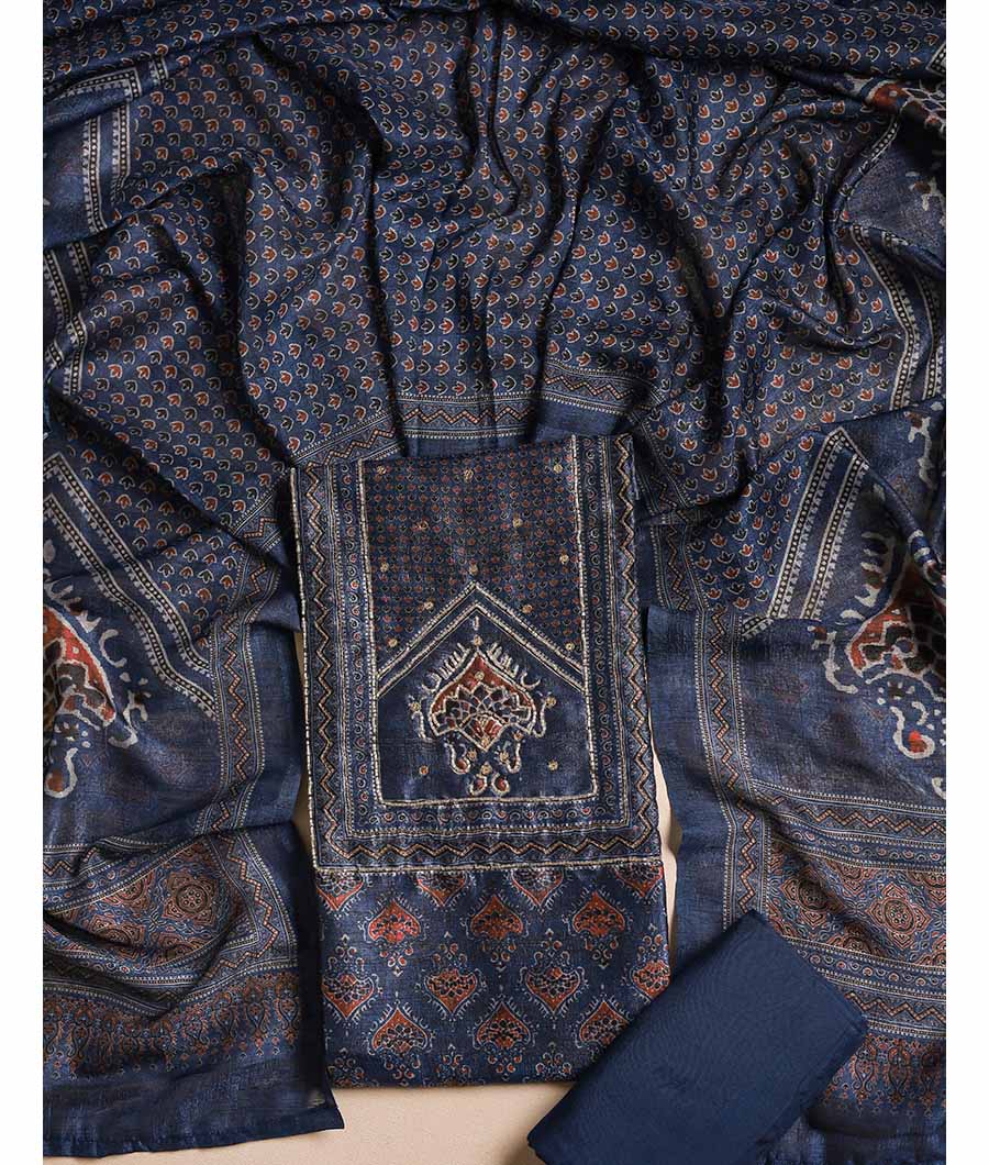 AJRAKH SILK SUIT SET