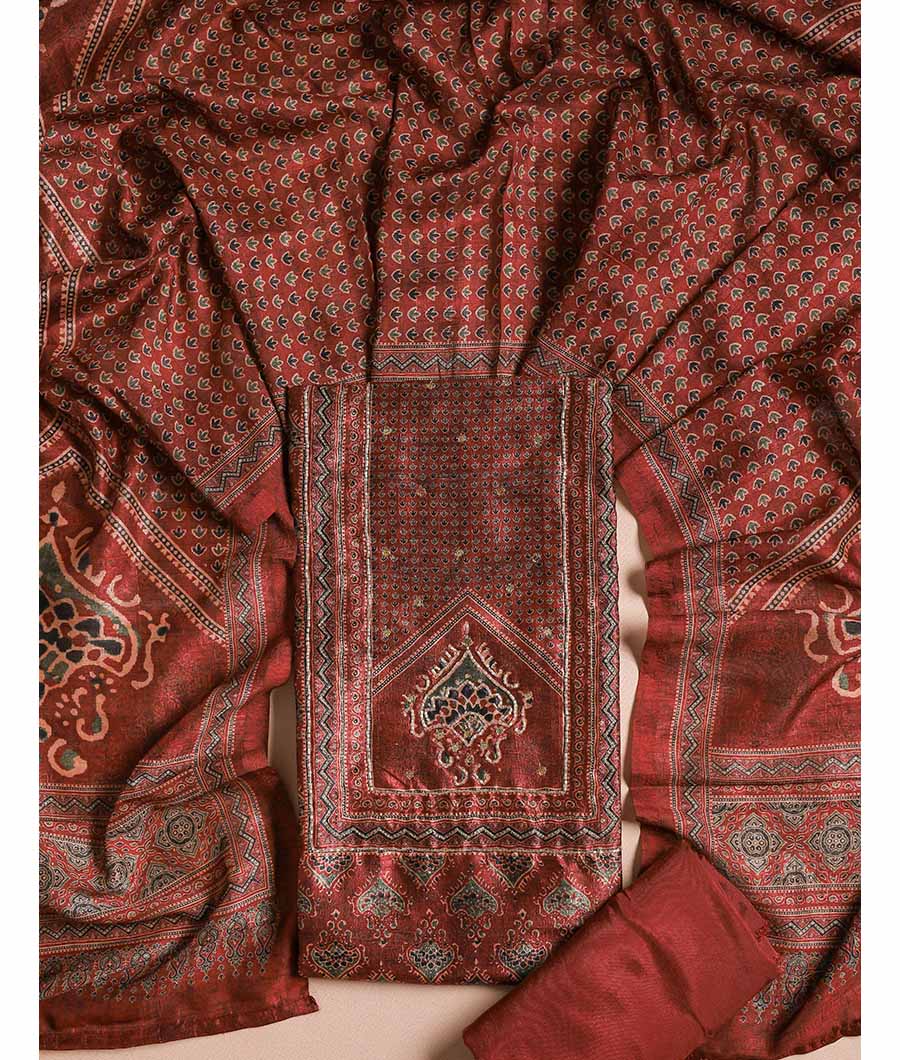 AJRAKH SILK SUIT SET