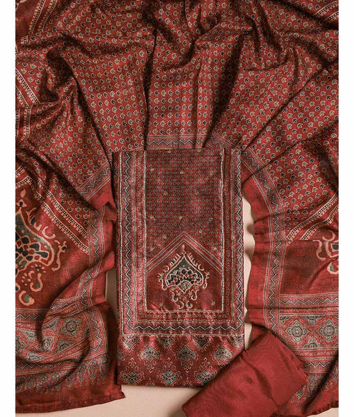 AJRAKH SILK SUIT SET