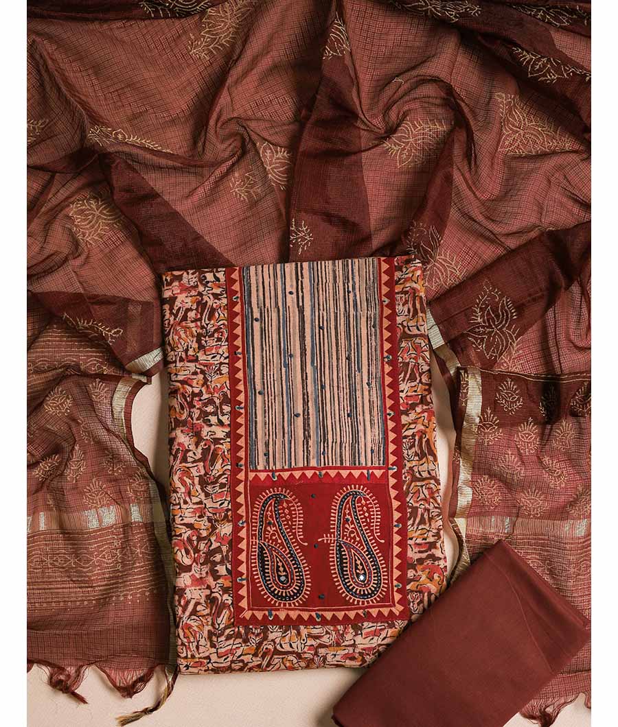 COTTON WITH KALAMKARI PATCHWORK SUIT SET