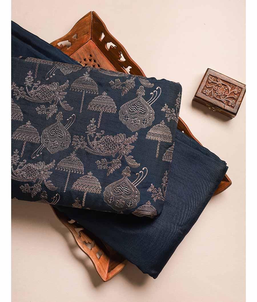 PURE HANDLOOM TUSSAR EMBROIDERED & PLAIN FABRICS