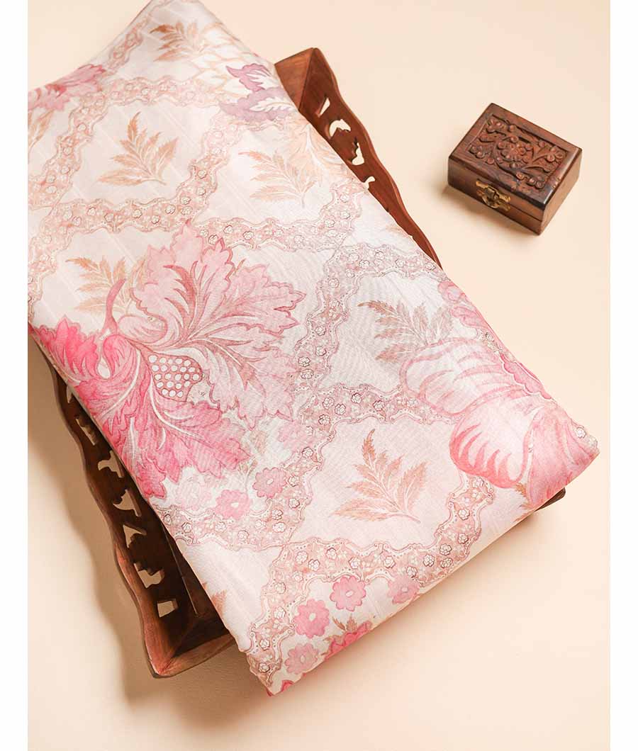 SEMI TUSSAR PRINTED FABRIC