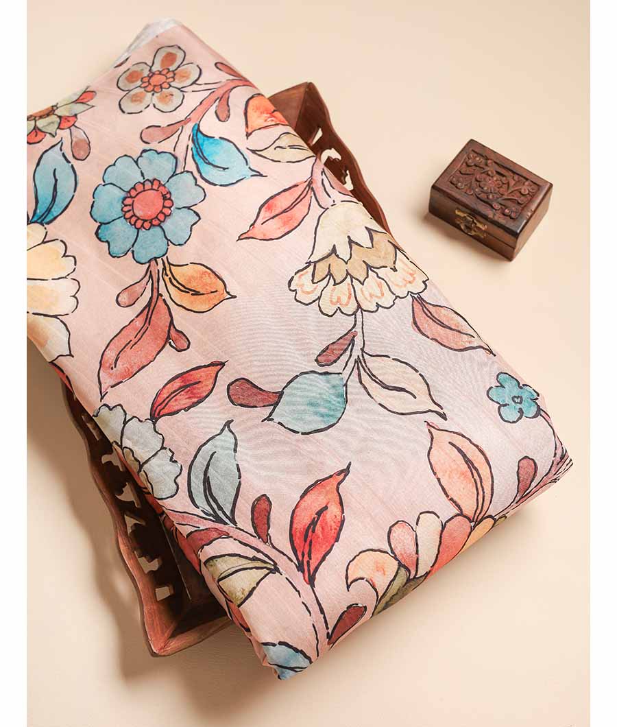 SEMI TUSSAR PRINTED FABRIC