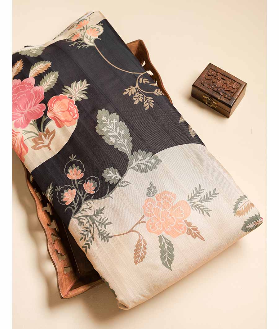 SEMI TUSSAR PRINTED FABRIC