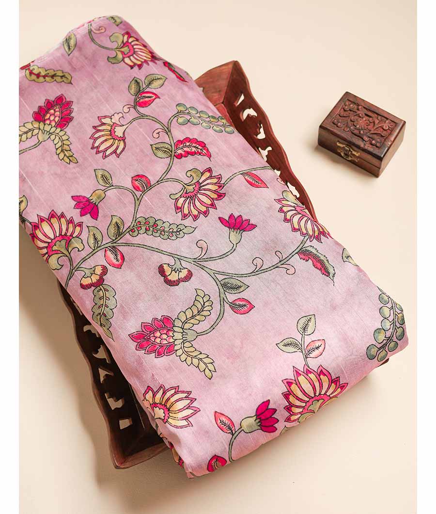 SEMI TUSSAR PRINTED FABRIC