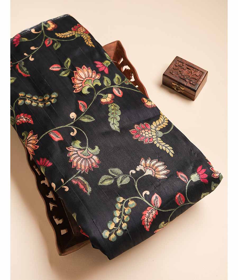 SEMI TUSSAR PRINTED FABRIC