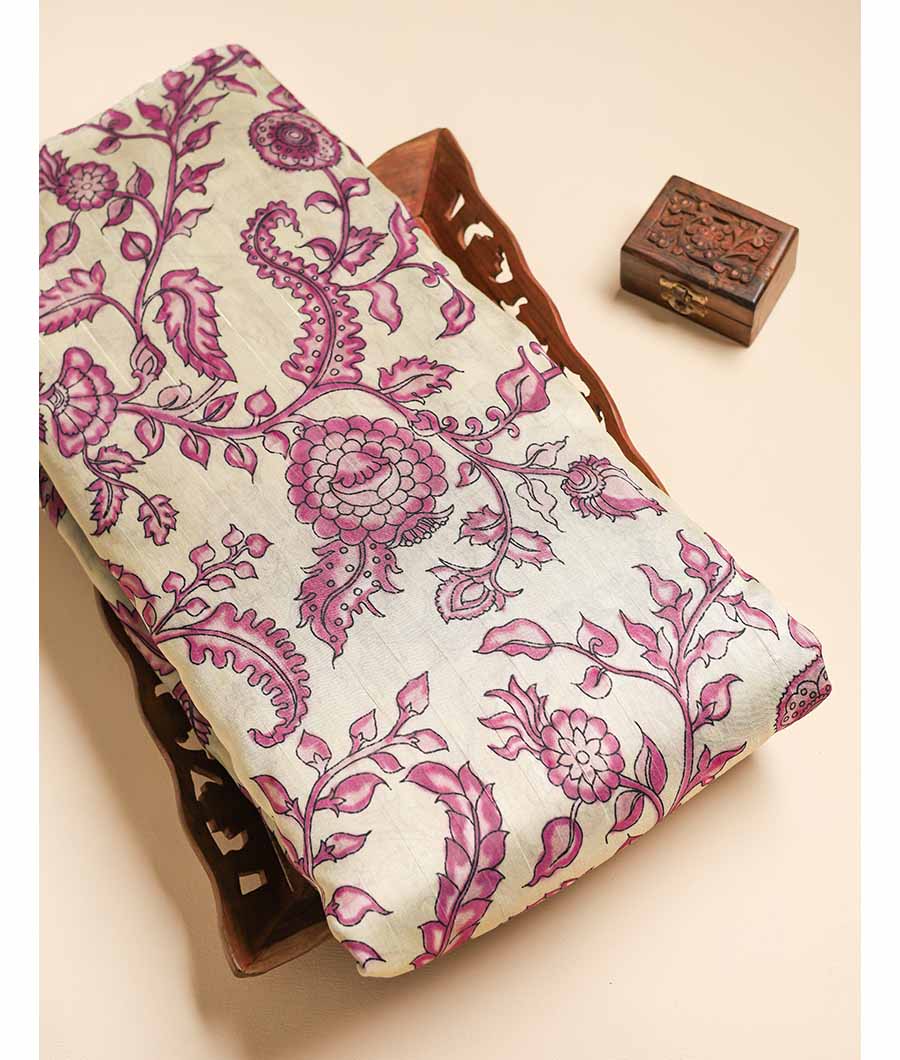 SEMI TUSSAR PRINTED FABRIC