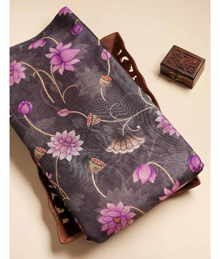 SEMI TUSSAR PRINTED FABRIC