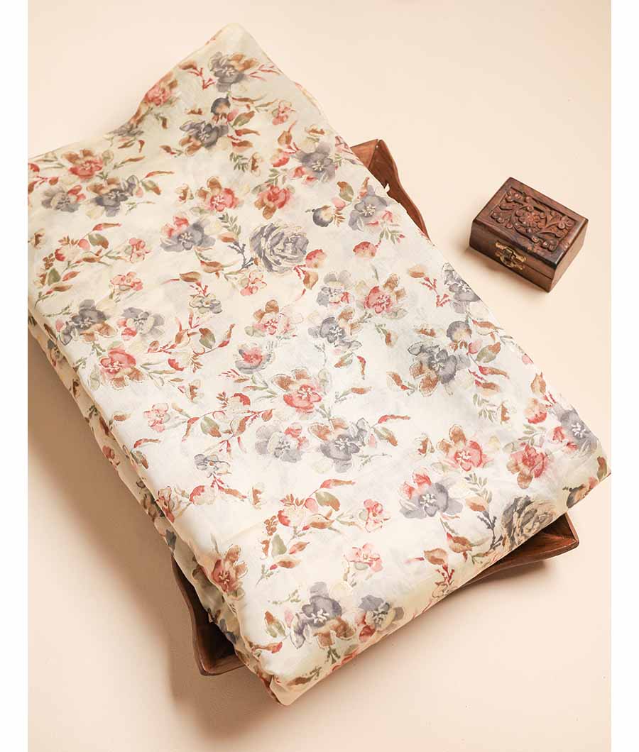 ERI SILK FOIL WORK FABRIC