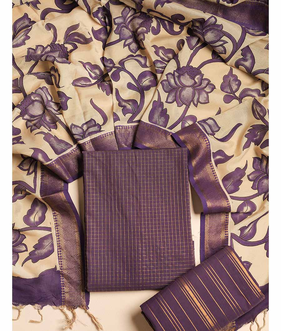 COTTON HANDLOOM LUREX SUIT SET