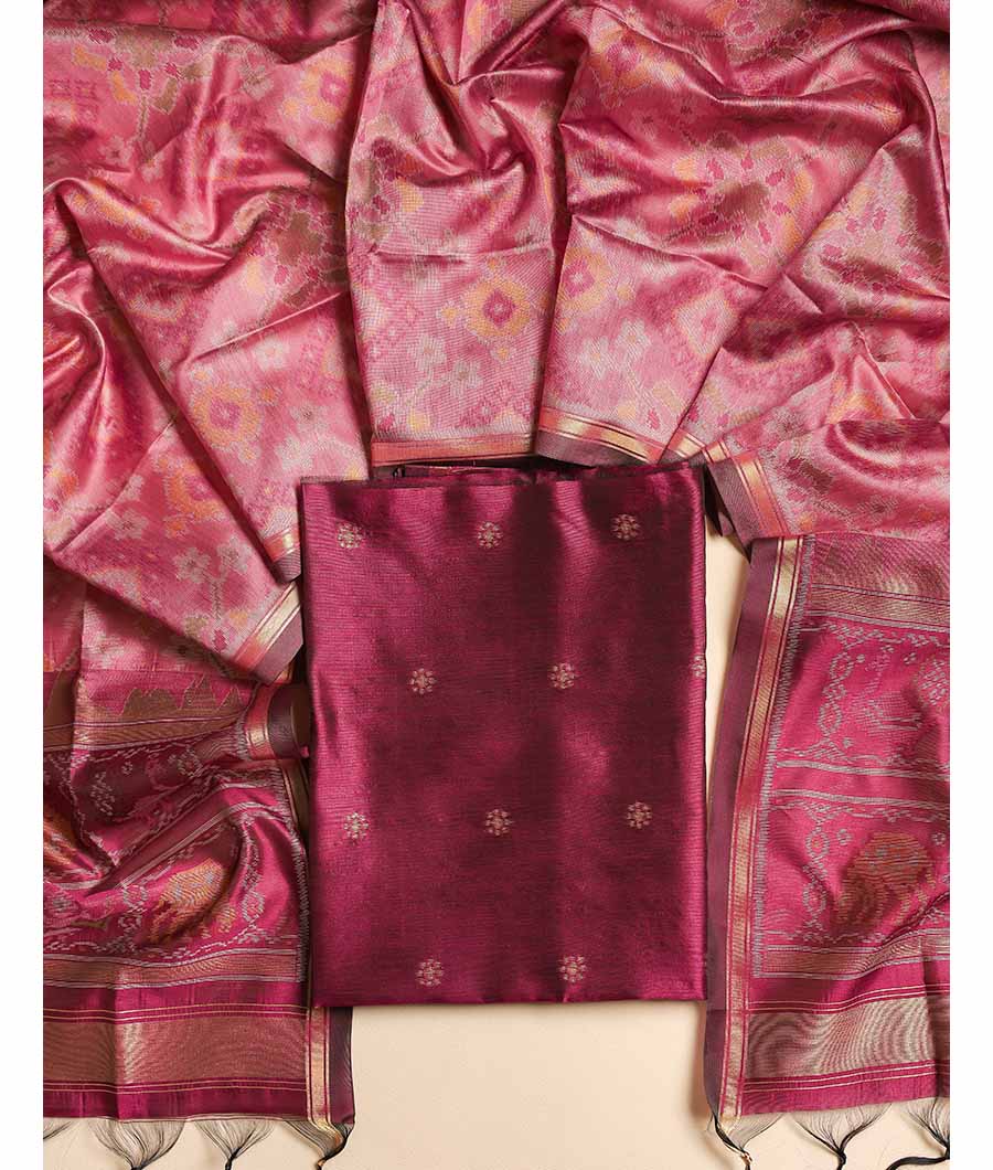 KANCHI SILK TOP WITH IKAT SILK DUPATTA