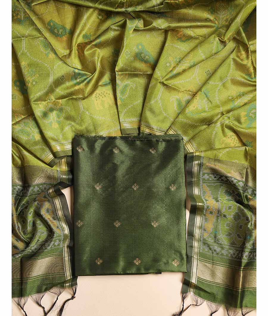 KANCHI SILK TOP WITH IKAT SILK DUPATTA