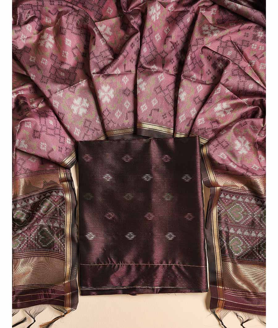 KANCHI SILK TOP WITH IKAT SILK DUPATTA