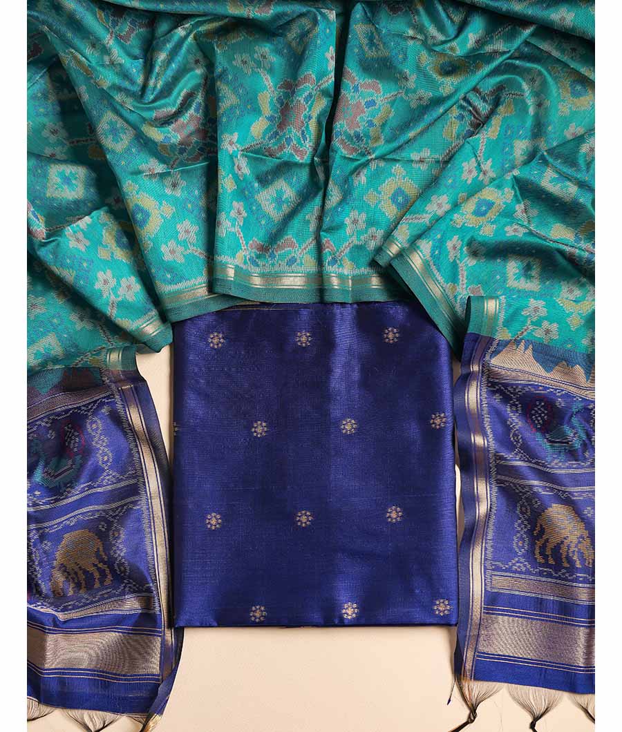 KANCHI SILK TOP WITH IKAT SILK DUPATTA