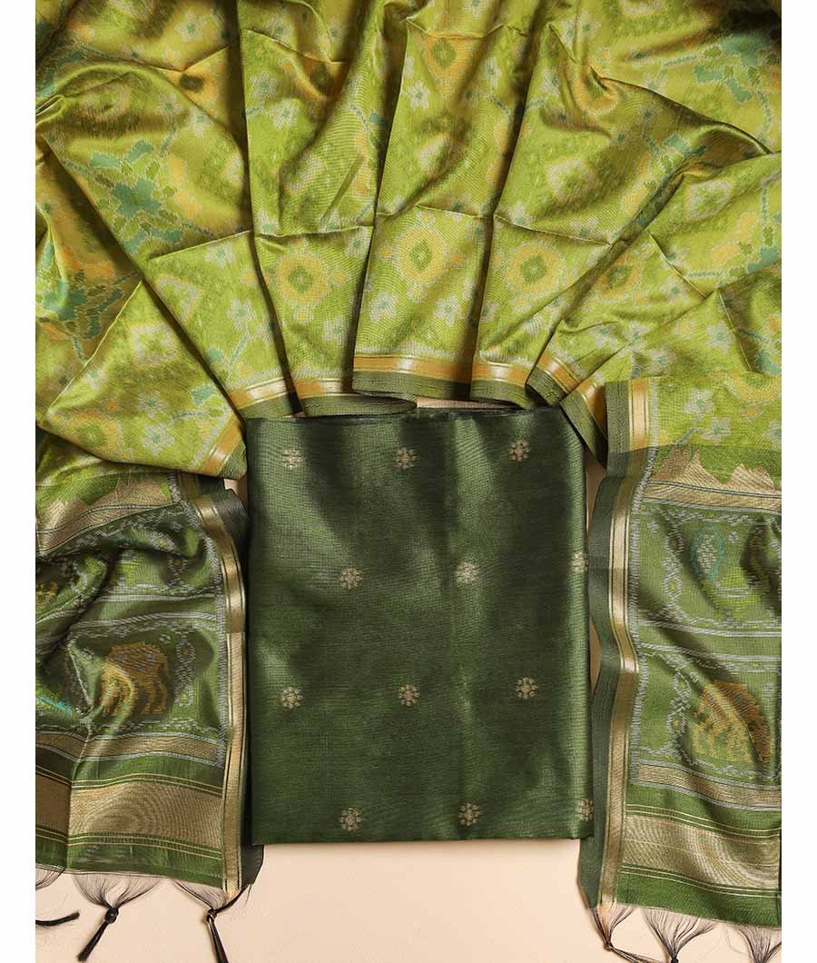 KANCHI SILK TOP WITH IKAT SILK DUPATTA