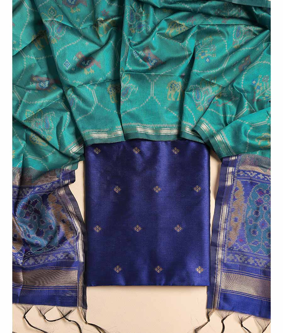 KANCHI SILK TOP WITH IKAT SILK DUPATTA