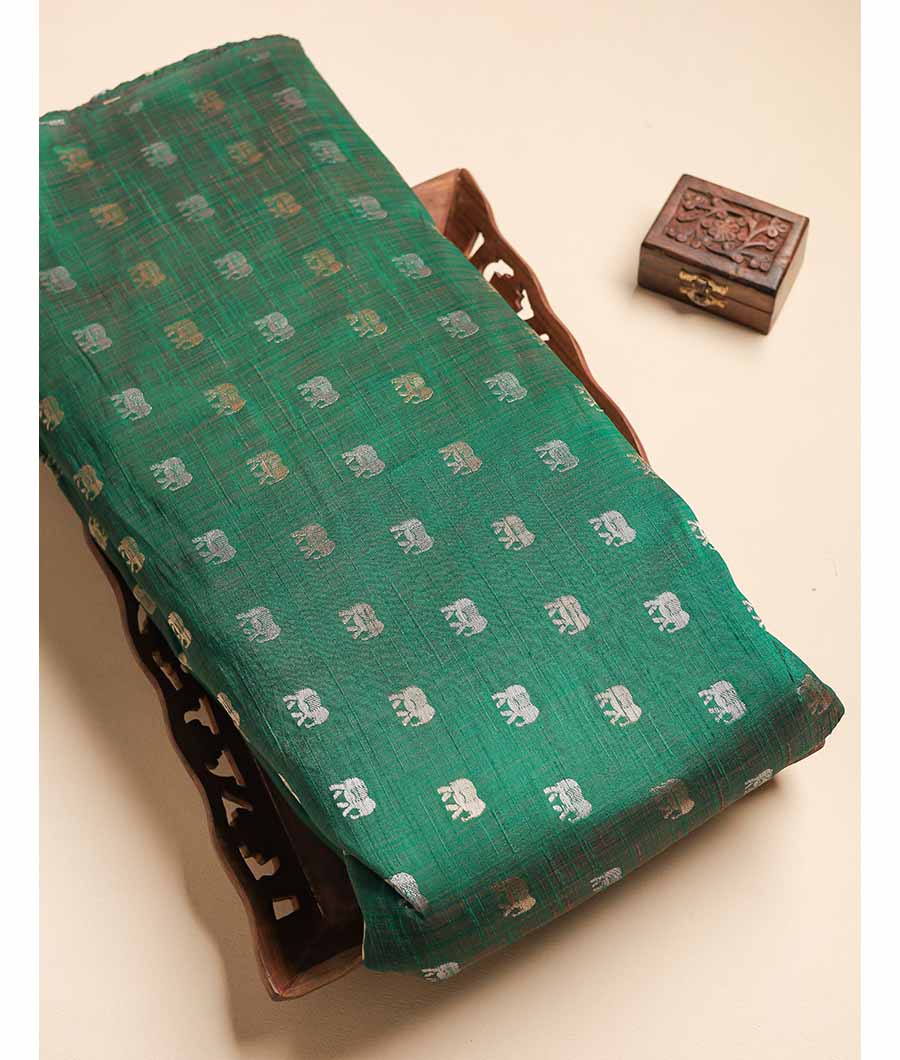 SEMI TUSSAR BROCADE FABRIC