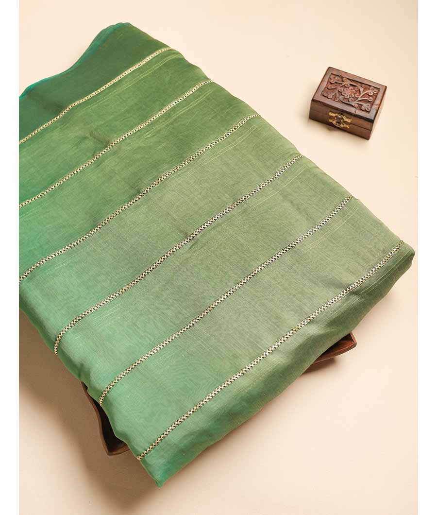 MUL CHANDERI EMBROIDERED FABRIC