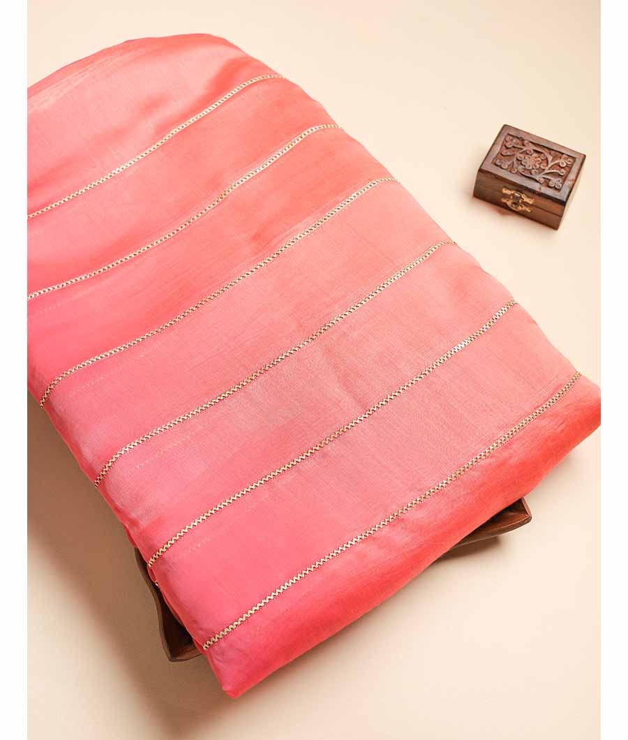 MUL CHANDERI EMBROIDERED FABRIC