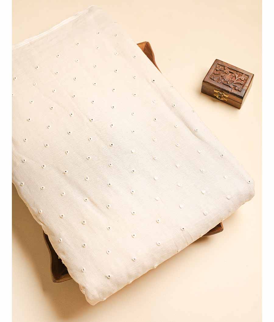 PURE LEE LINEN MIRROR WORK FABRIC