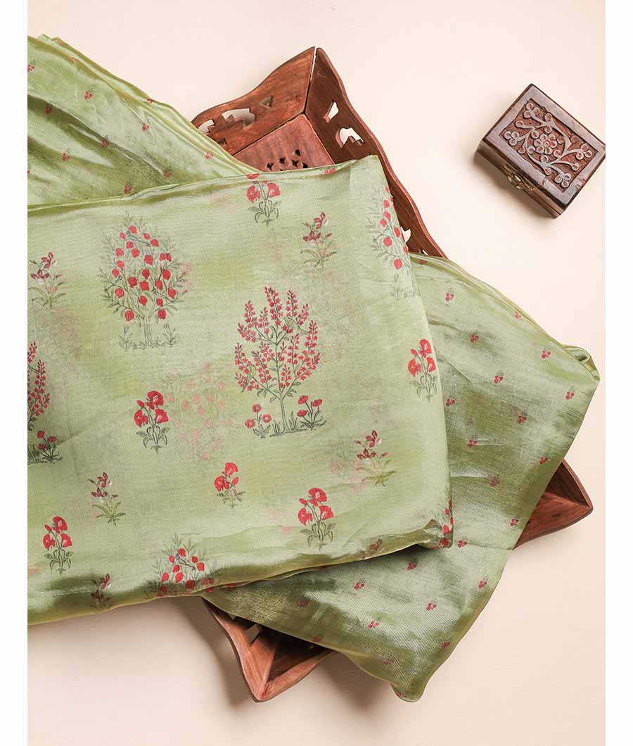 MALAI TISSUE SILK PRINTED FABRIC