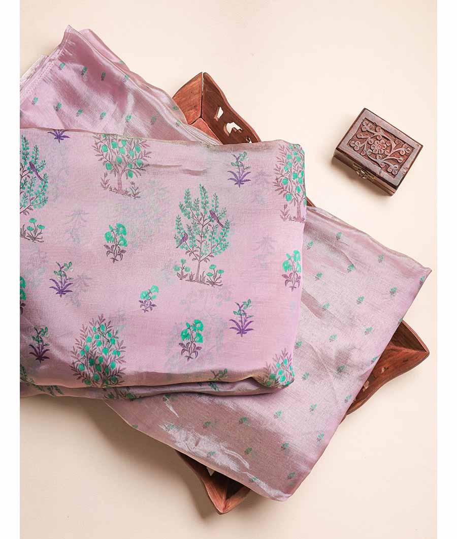 MALAI TISSUE SILK PRINTED FABRIC