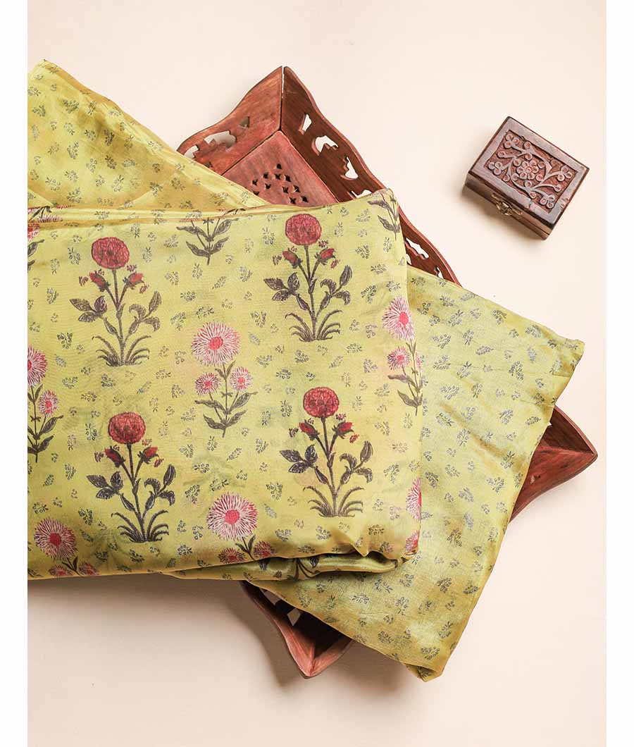 MALAI TISSUE SILK PRINTED FABRIC