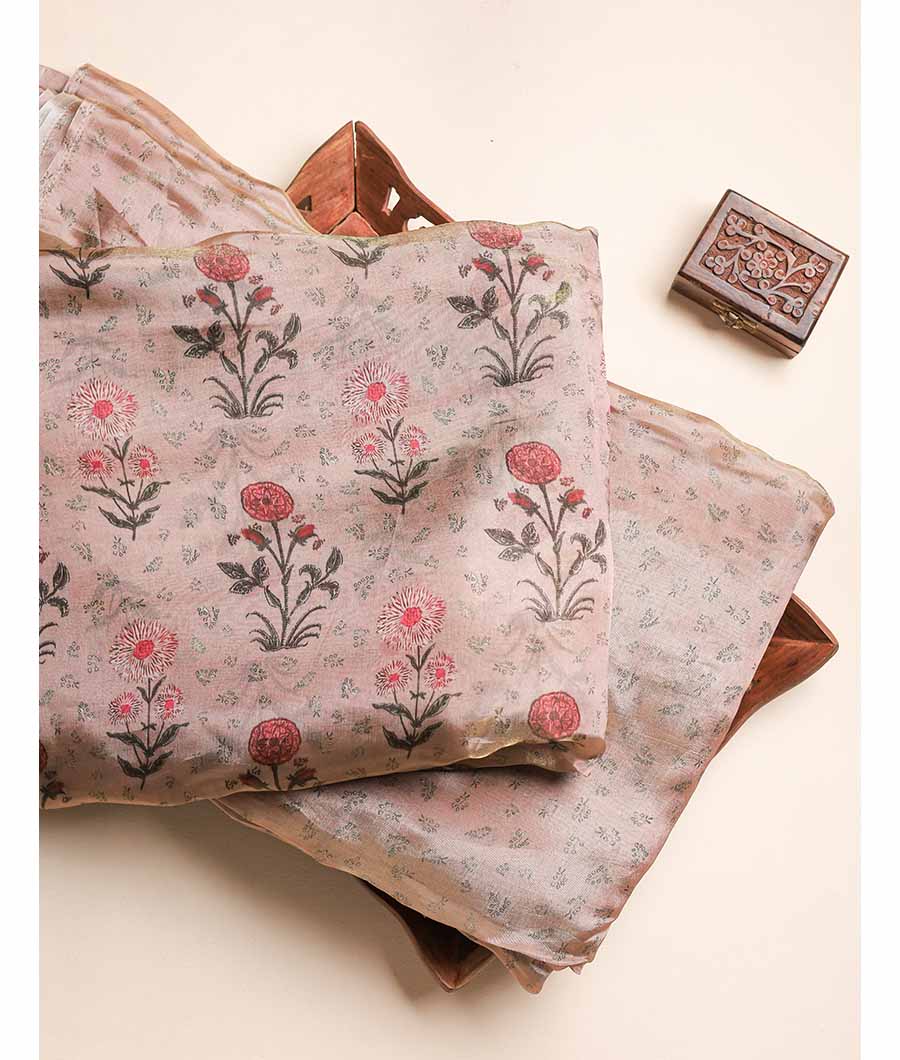 MALAI TISSUE SILK PRINTED FABRIC